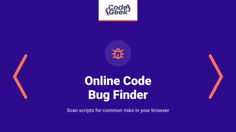 Online Code Bug Finder: Browser-Local Security Checker