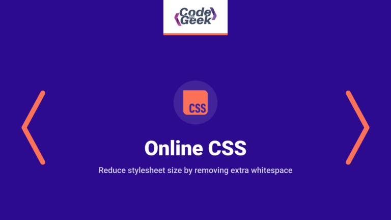 Online CSS Minify
