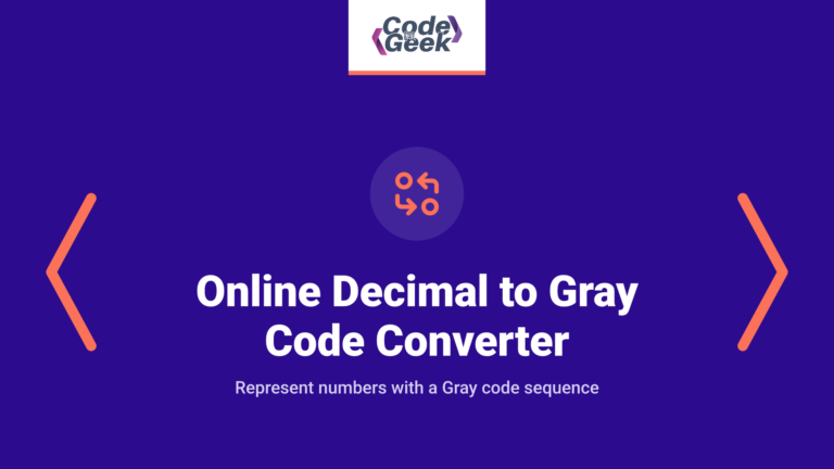 Online Decimal to Gray Code Converter