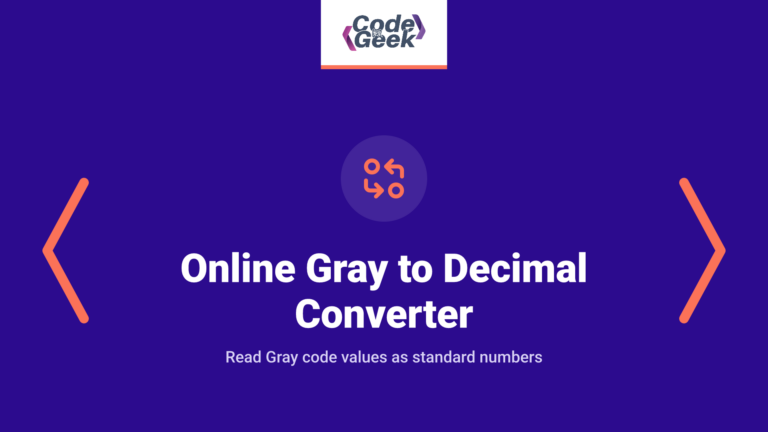 Online Gray to Decimal Converter