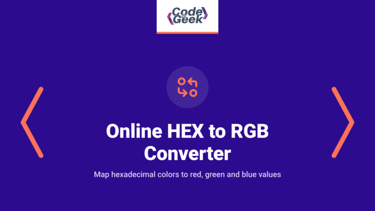Online HEX to RGB Converter