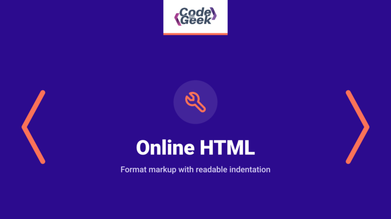 Online HTML Prettify