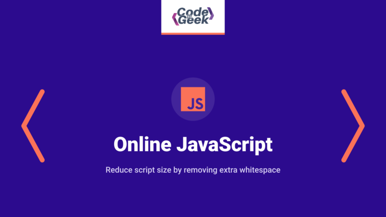 Online JavaScript Minify