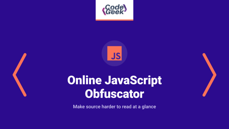 Online JavaScript Obfuscator