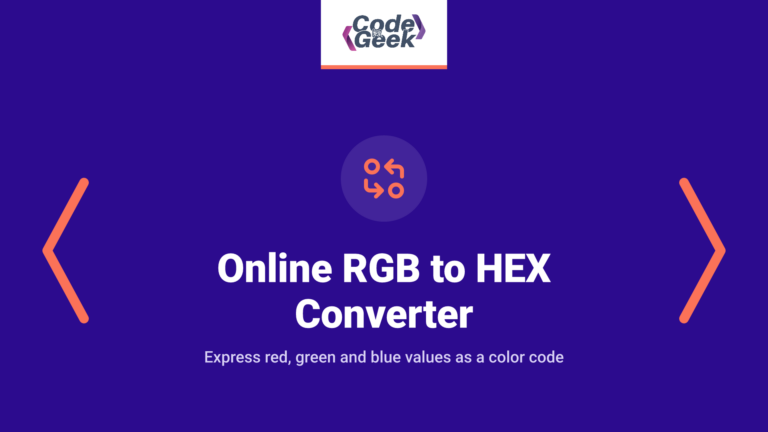 Online RGB to HEX Converter
