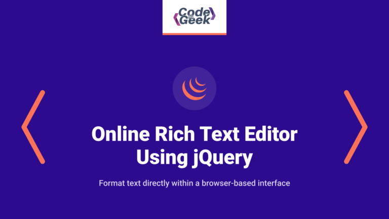 Online Rich Text Editor using jQuery