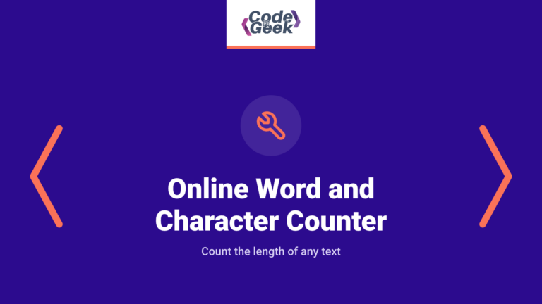 Online Word and Character Counter