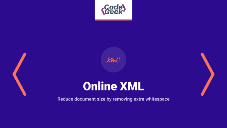 Online XML Minify