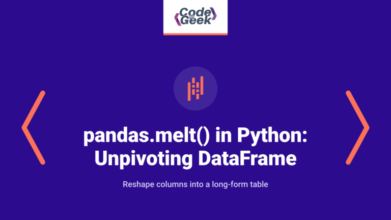 pandas.melt() in Python: Unpivoting DataFrame From Wide to Long Format