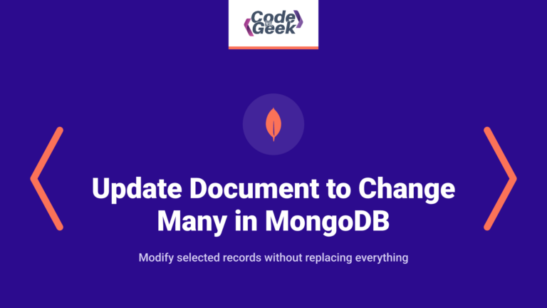 Partially Update Document to Change Many in MongoDB