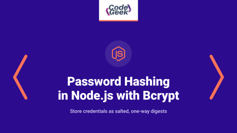 Password Hashing in Node.js with Bcrypt