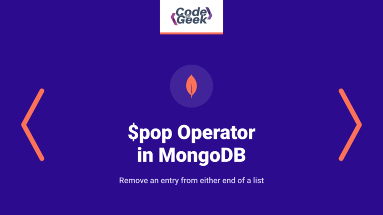 $pop Operator in MongoDB: Basic Guide
