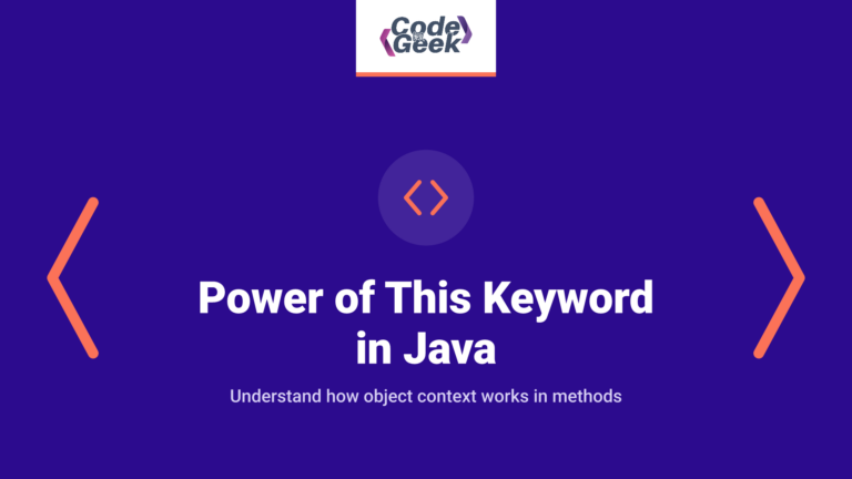 Power of this keyword in Java