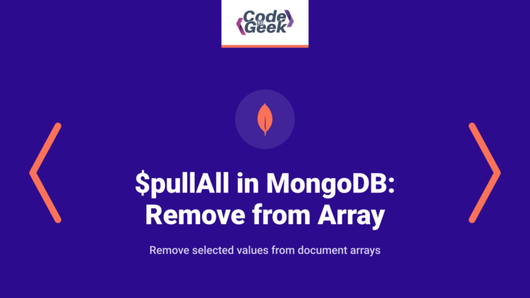 $pullAll Operator in MongoDB: Remove Elements from an Array Within Documents