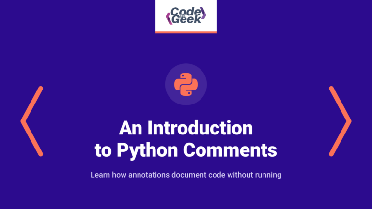 An Introduction to Python Comments