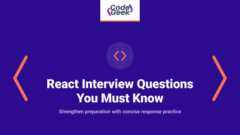 50 React Interview Questions You Must Know in 2026 (Full Q&A)