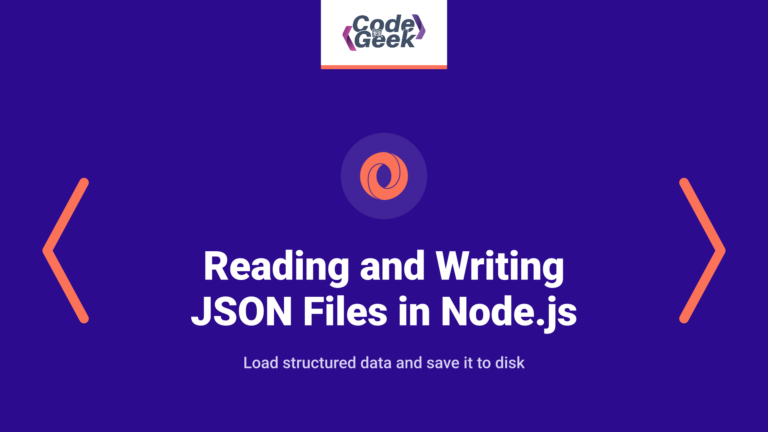 Reading and Writing JSON Files in Node.js
