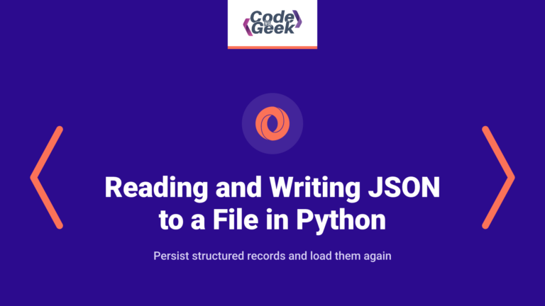 Reading and Writing JSON to a File in Python