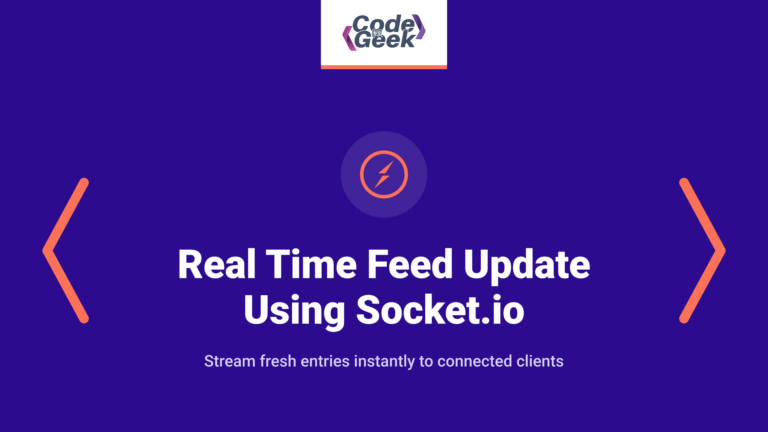 Real time feed update using Socket.io