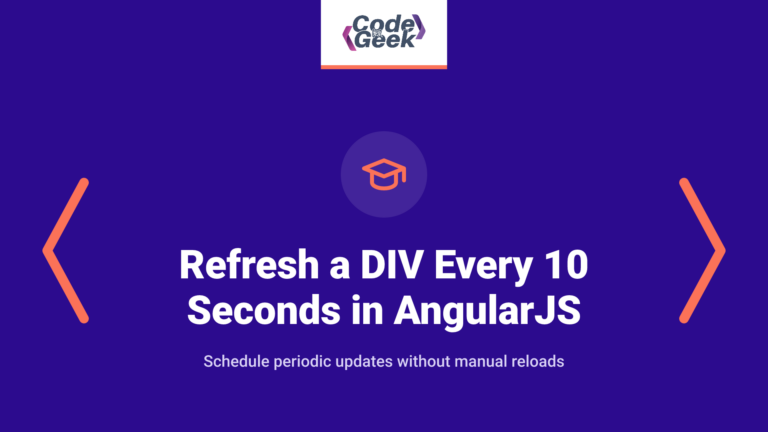 Refresh a DIV Every 10 Seconds in AngularJS with $interval