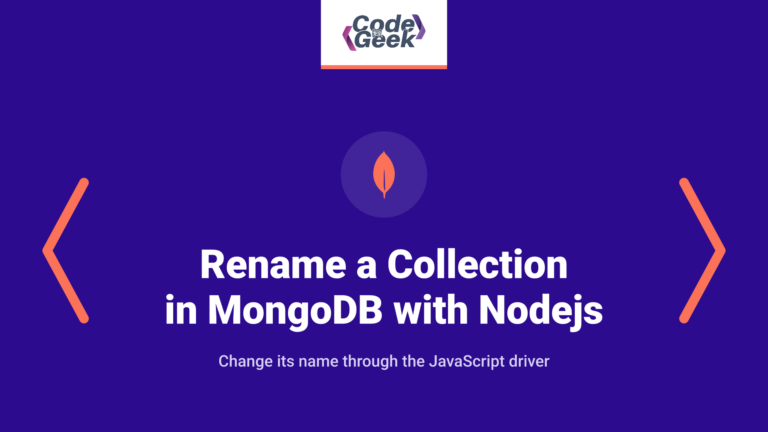 How to Rename a Collection in MongoDB with Nodejs?