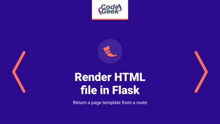 Render HTML file in Flask