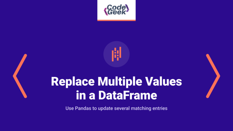 Replace Multiple Values in a DataFrame Using Pandas