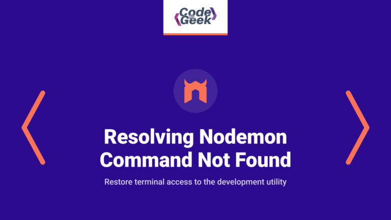 Resolving Nodemon Command Not Found Error in Node.js