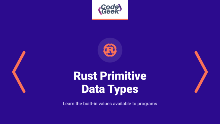 Rust Primitive Data Types