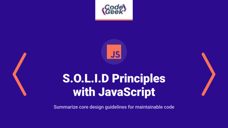 S.O.L.I.D the First 5 Principles of Object Oriented Design with JavaScript
