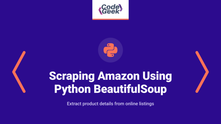 Scraping Amazon Product Data using Python BeautifulSoup
