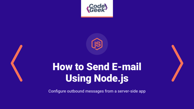 How to Send e-mail using Node.js