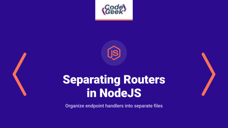 Separating Routers in NodeJS