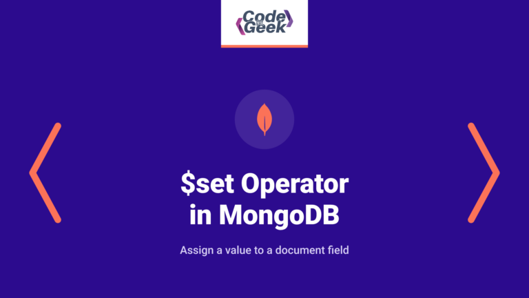 $set Operator in MongoDB – Quick Guide