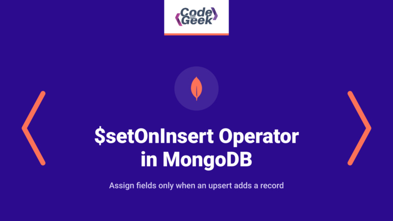 $setOnInsert Operator in MongoDB – Simple Guide