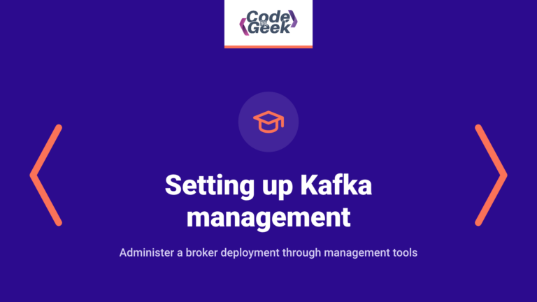 Setting up Kafka management for kafka cluster