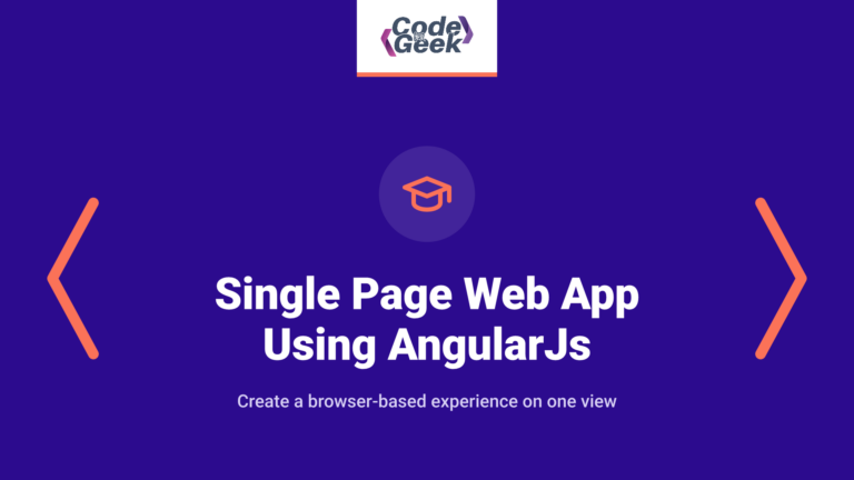 Single page web app using AngularJs