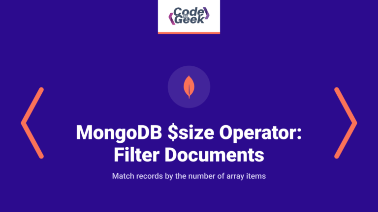 MongoDB $size Operator: Filter Documents Based on Array Size