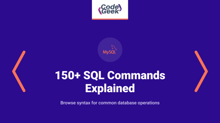 150+ SQL Commands Explained With Examples (2026 Update)