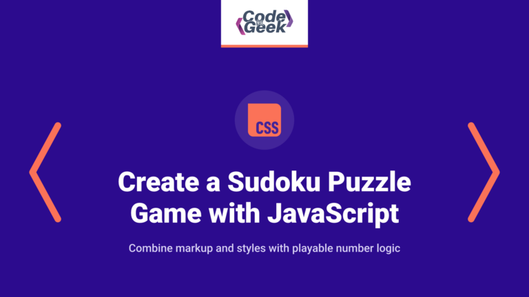 Create a Sudoku Puzzle Game with HTML, CSS, and JavaScript