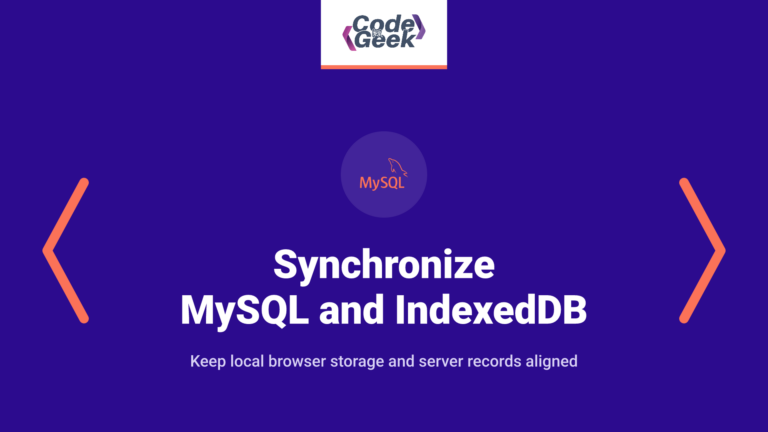 Synchronize MySQL and IndexedDB in an Offline-First App