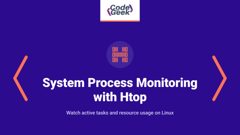 System process monitoring with Htop