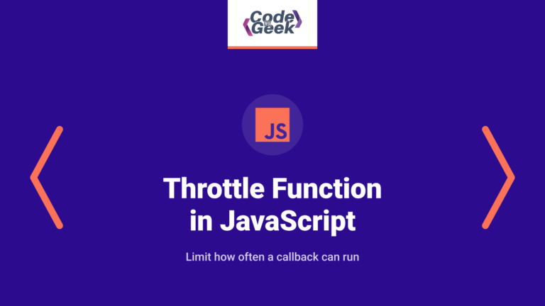 Throttle Function in JavaScript