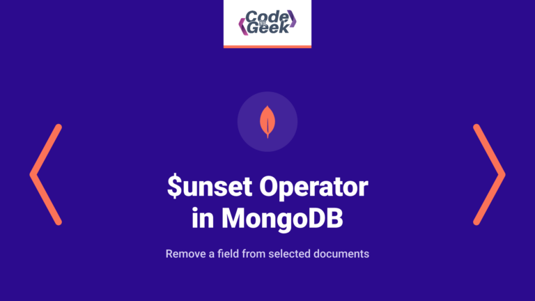 $unset Operator in MongoDB: Quick Guide