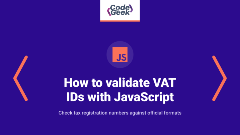 How to validate VAT IDs with JavaScript