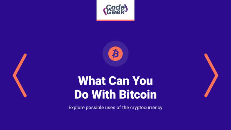 What Can You Do With Bitcoin