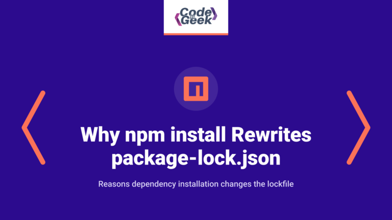 Why does “npm install” rewrite package-lock.json?