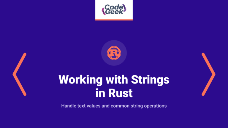 Working with Strings in Rust
