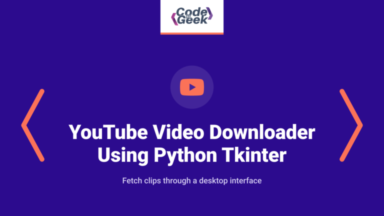 YouTube Video Downloader Using Python Tkinter