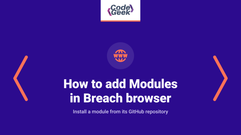 How to add Modules in Breach browser